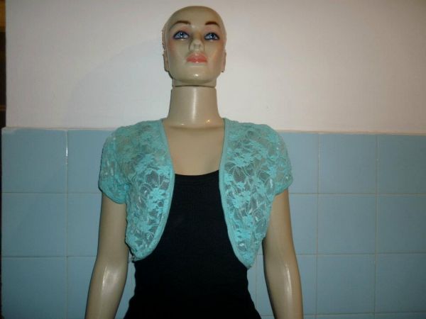 Bolero Renda Azul