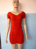 Vestido Drapeado Vermelho