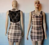 Vestido Drapeado c/ Renda